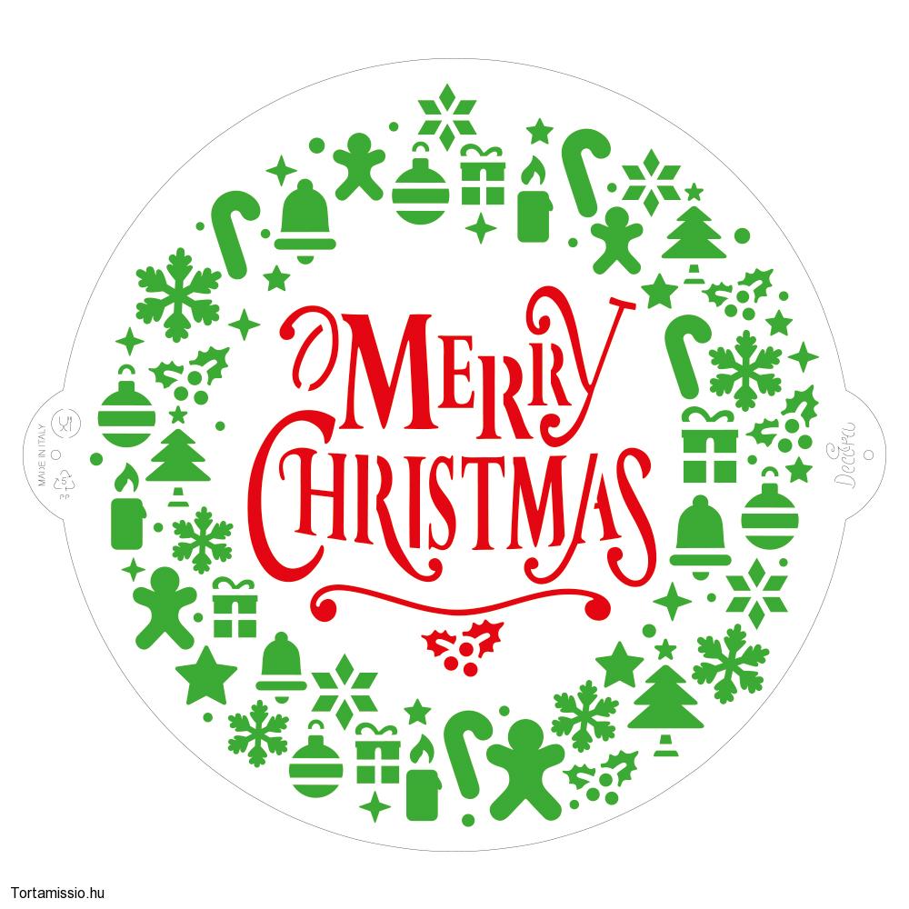 Merry Christmas Stencil mintázó