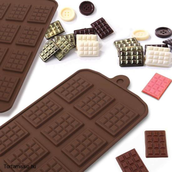 Csokoládé öntőforma mini táblás