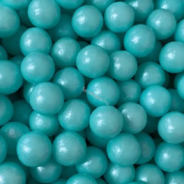 Cukorgyöngy 9 mm – Gyöngyház kék (100 gramm)