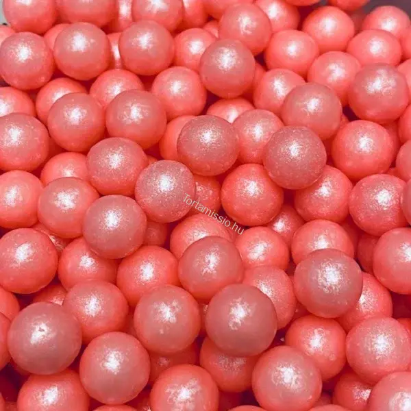 Cukorgyöngy 9 mm – Gyöngyház rózsaszín (100 gramm)