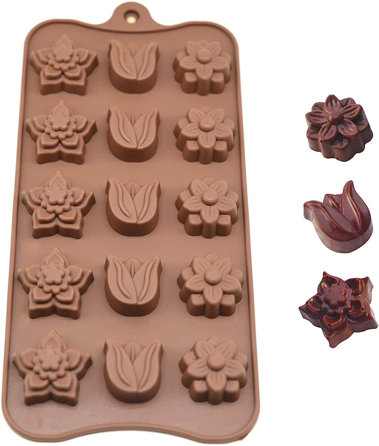 Virágok csokoládé bonbon szilikon forma