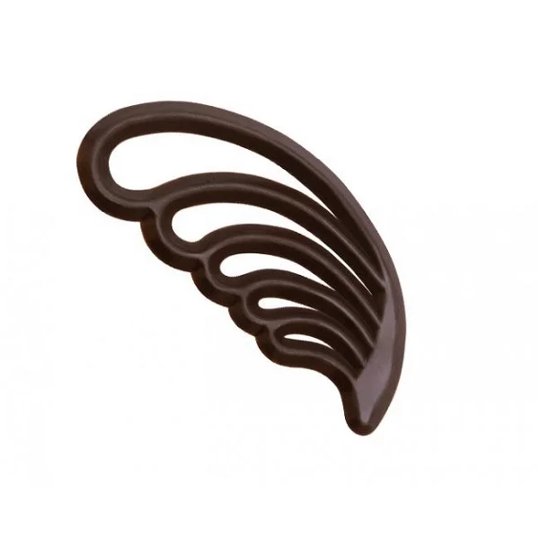 Csokoládé dekoráció – Ét toll/szárny (Feathers Dark, 50 darab/doboz)