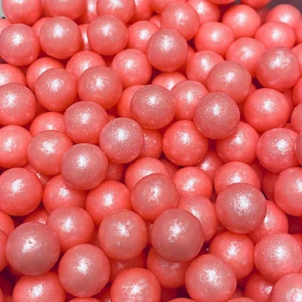 Cukorgyöngy 9 mm – Gyöngyház rózsaszín (100 gramm)
