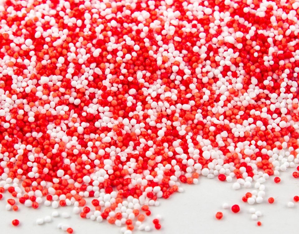 Sweetart Nonpareils Cukorgyöngy Piros Fehér Mix 90 gramm
